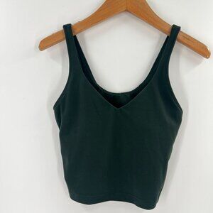 Lululemon 0 Align Nulu Cropped V-Neck Top Light Support Shelf Bra